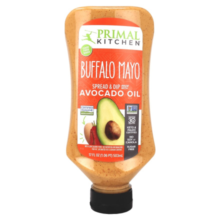 Front of Primal Kitchen Squeeze Buffalo Mayo With Avocado Oil