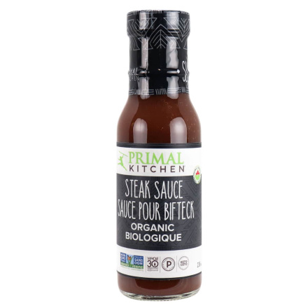 Front of Primal Kitchen Steak Sauce, Organic & Sugar-Free, 240g