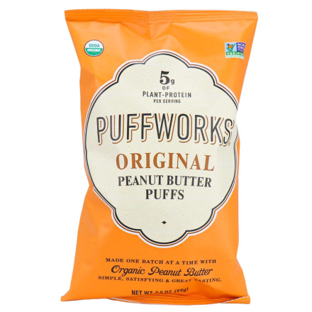 Front of Puffworks Original Peanut Butter Puffs, 99g