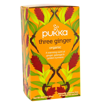 Pukka Organic Herbal Tea Three Ginger, 20 Sachets