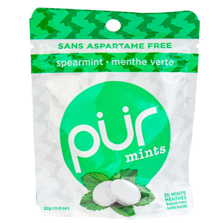 Pur Sugar-Free Mints Spearmint, 22g