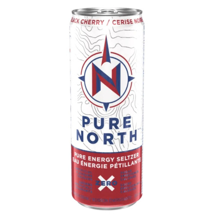 Front of True North Plant-Based Energy Drink Black Cherry