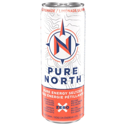 Front of True North Plant-Based Energy Drink Grapefruit Lemonade