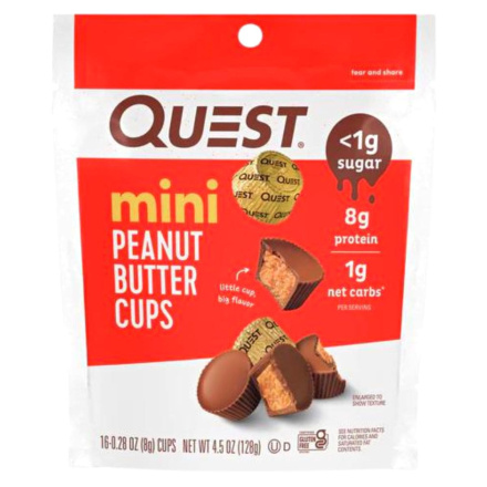 Front of Quest Keto High Protien Mini Peanut Butter Cups