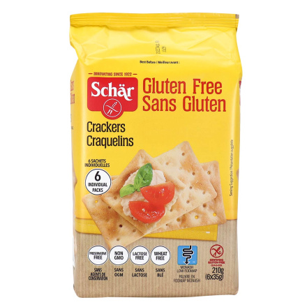 Front of Schär Gluten Free Crackers, 210g