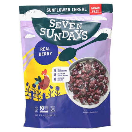 Front of Seven Sundays Real Berry Sunflower Cereal