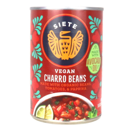 Front of Siete Vegan Charro Beans