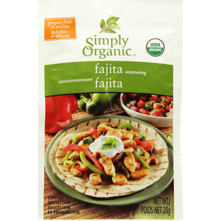 Simply Organic Fajita Seasoning Mix, 28g