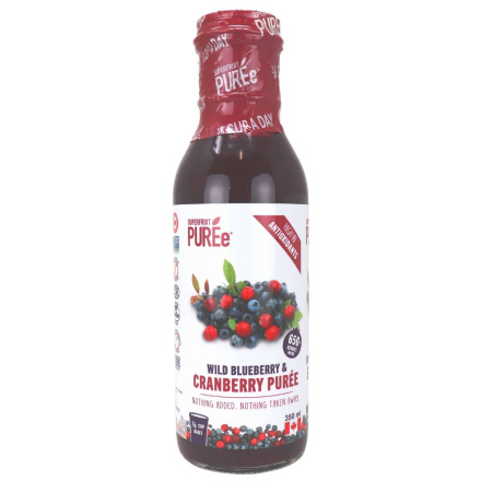 Front of Superfruit Puree Wild Blueberry and Cranberry