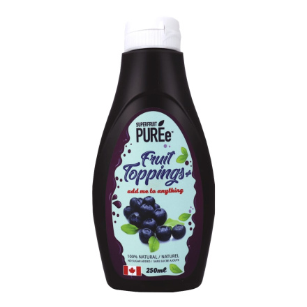 Front of Superfruit Puree Real Fruit Topping Wild Blueberries
