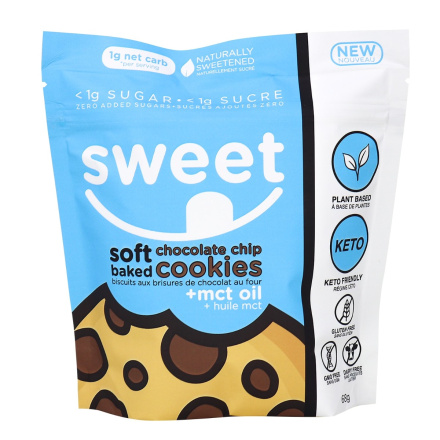 Sweet Nutrition Soft Baked Chocolate Chip Cookies, 6 Cookies 
