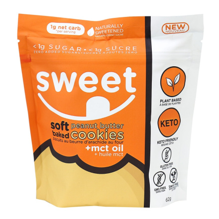 Sweet Nutrition Soft Baked Peanut Butter Cookies, 6 Cookies 