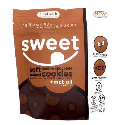 Sweet Nutrition Soft Double Chocolate Cookies, 6 Cookies