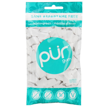 Pur Sugar-Free Gum Wintergreen, 77g