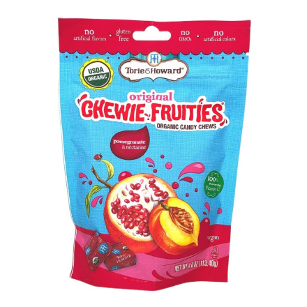 Front of Torie & Howard Chewie Fruities Pomegranate Nectarine