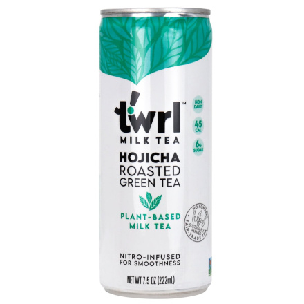 Front of Twrl Milk Tea Hojicha Roasted Green Tea