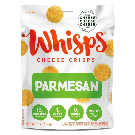 Front of Whisps Parmesan Cheese Crisps, 60g