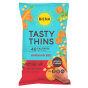 Front of Biena Tasty Thins Chickpeas & Veggies Crisps Hawaiian BBQ