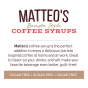 Matteo’s Sugar-Free Barista Style Coffee Syrups Thin Hazelnut Chai, 750mL