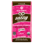 Front of Zazubean Sassy 55% Cacao Pomegranate & Hazelnut Coconut Sugar Chocolate, 85g