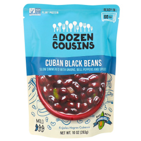 Front of A Dozen Cousins Cuban Black Beans, 283g