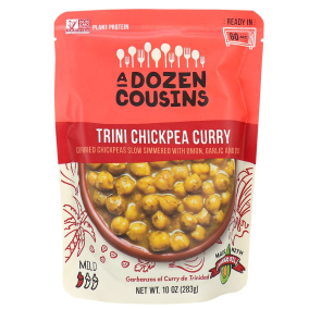 Front of A Dozen Cousins Trini Chickpea Curry, 283g