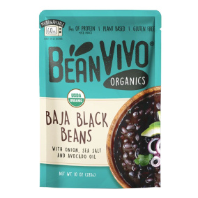 Front of BeanVIVO Organic Baja Black Beans