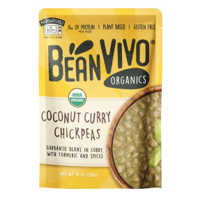 Front of BeanVIVO Organic Coconut Curry Chickpeas