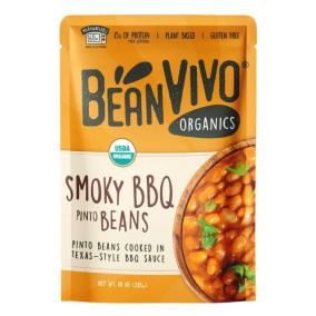 Front of BeanVIVO Organic Smoky BBQ Pinto Beans
