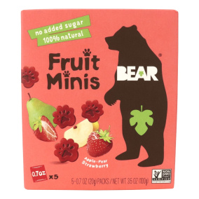 Front of BEAR Fruit Minis Apple Pear Strawberry
