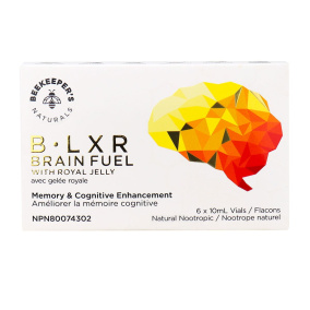 Front of Beekeeper’s Naturals B.LXR Brain Fuel With Royal Jelly, 60mL