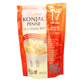 Front of Better Than Foods Organic Konjac Penne Pasta, 385g