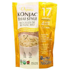 Front of Better Than Foods Organic Konjac Thai Style Noodles, 385g