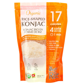 Front of Better Than Foods Organic Konjac Rice, 385g