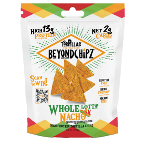 Front of BeyondChipz Whole Lotta’ Nacho, 150g