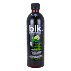 Front of Blk. Water Infused with Fulvic Minerals Cucumber Mint, 500ml	