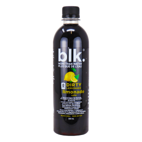 Front of Blk. Water Infused with Fulvic Minerals Dirty Lemonade, 500ml