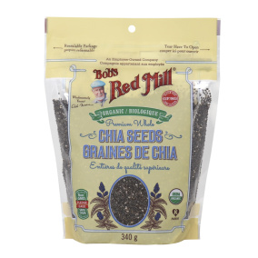 Front of Bob's Red Mill Organic Premium Whole Chia Seeds, 340g 