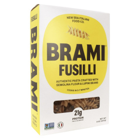Front of Brami High Protein Lupini Pasta Fusilli