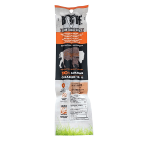 Front of BUFF Bison Snack Sticks Original Flavour, 50g