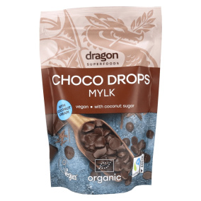 Front of Dragon Superfoods Vegan Choco Drops Mylk