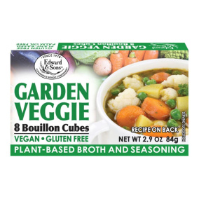 Front of Edward & Sons Vegan Bouillon Cubes Garden Veggie