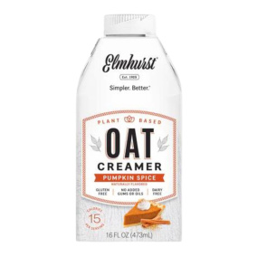 Front of Elmhurst Plant-Based Oat Creamer Pumpkin Spice