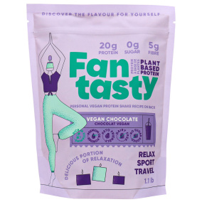 Front of FanTasty Plant-Based Protein Vegan Chocolate, 1.1 Lbs