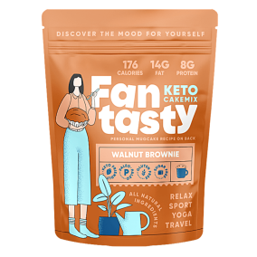 FanTasty Keto Cake Mix Walnut Brownie, 270g