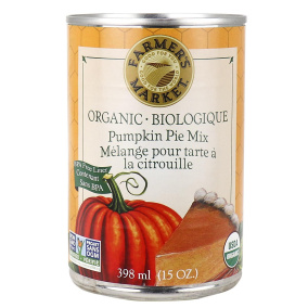 Front of Farmer's Market Organic Pumpkin Pie Mix, 398mL
