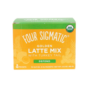Four Sigmatic Mushroom Golden Latte Mix with Turkey Tail Defend - 10 Packets