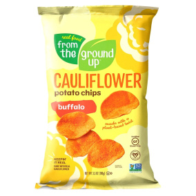 Front of From The Ground Up Cauliflower Potato Chips Buffalo