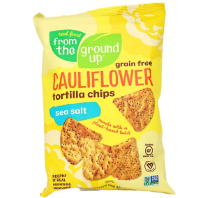 From The Ground Up Cauliflower Tortilla Chips Sea Salt, 128g 