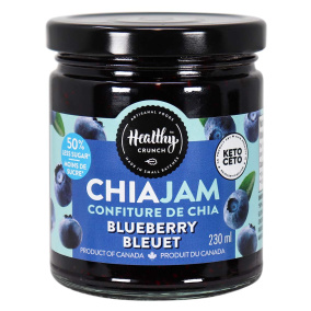 Front of Healthy Crunch Keto Chia Jam Blueberry